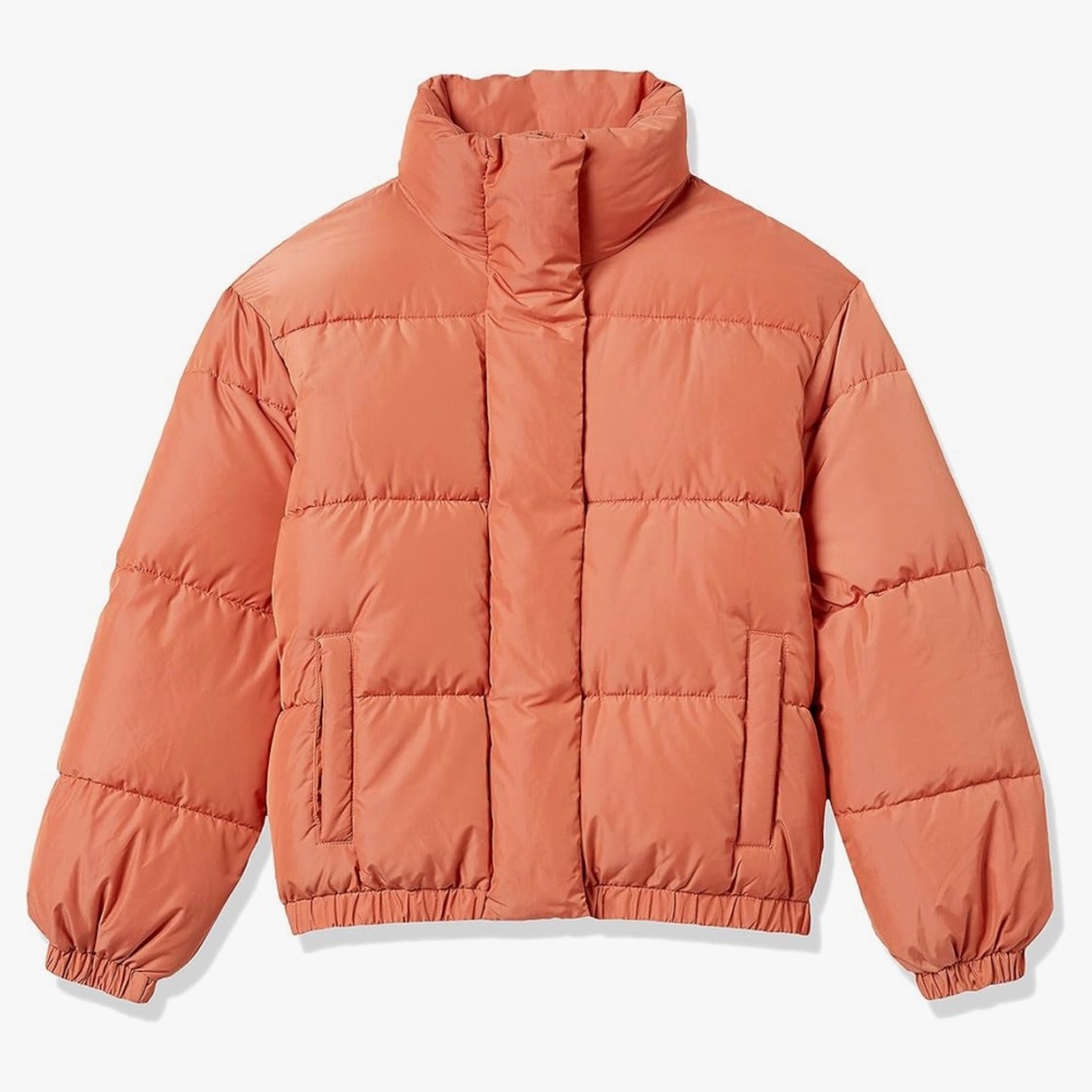 Relaxed-Fit Mock-Neck Short Puffer Jacket